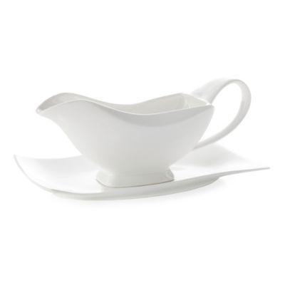 Maxwell & Williams™ White Basics Motion Gravy Boat and Saucer