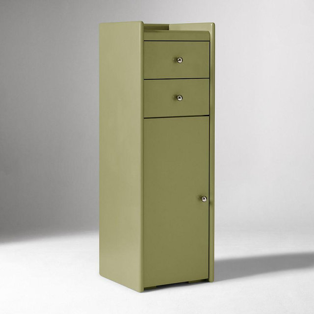 Emma Chamberlain Lacquer Entryway Storage Pillar, Avocado