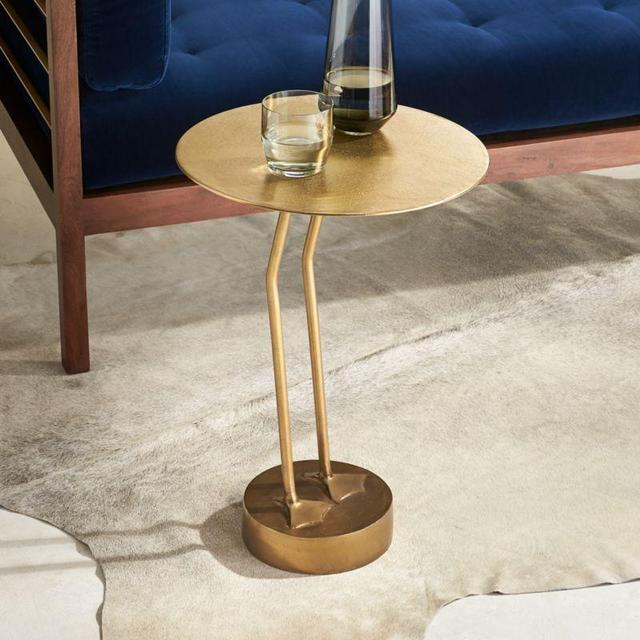 CB2 Brass Bird Side Table