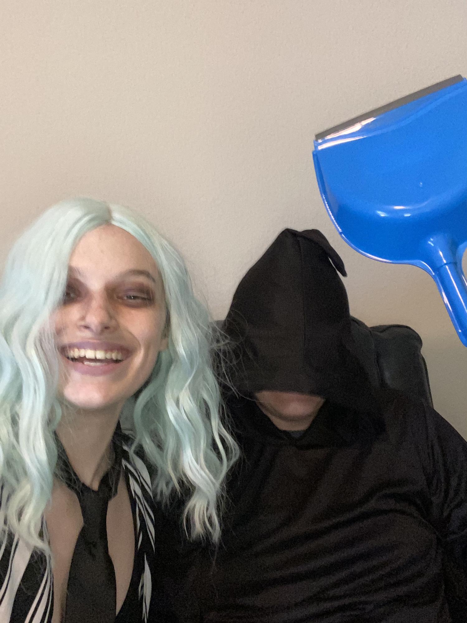 Oct. 31, 2020
Our 3rd Halloween together. I love his dust broom as a syth