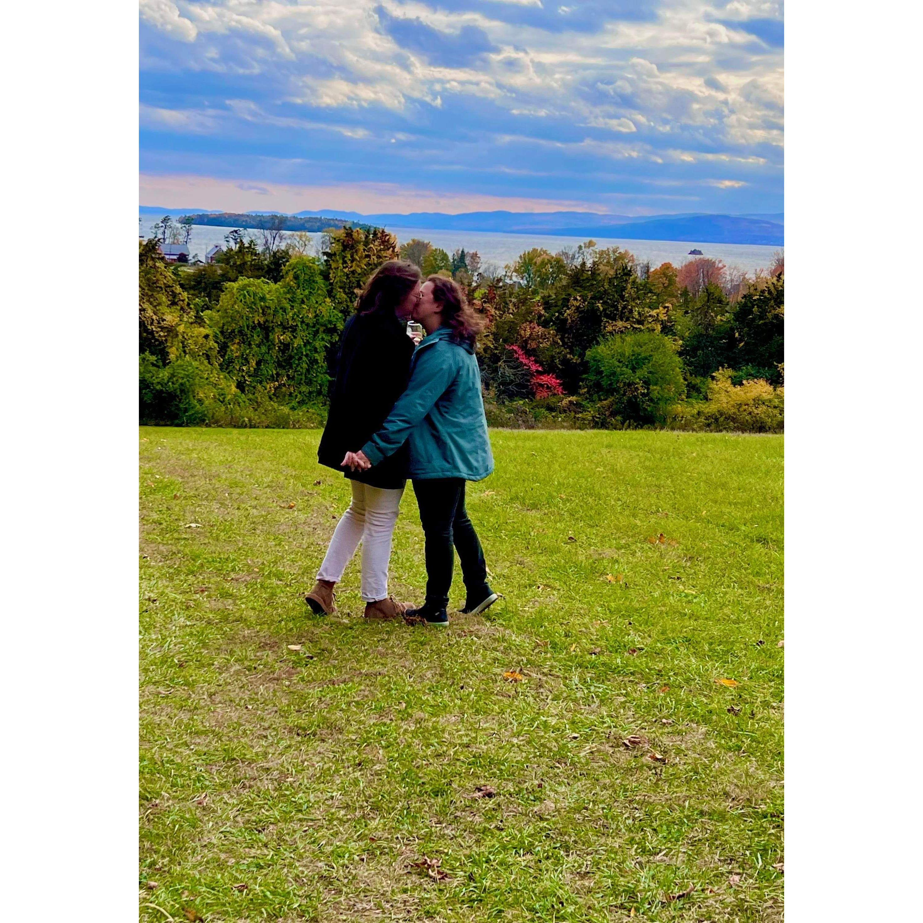 some surprise engagement photos in Vermont