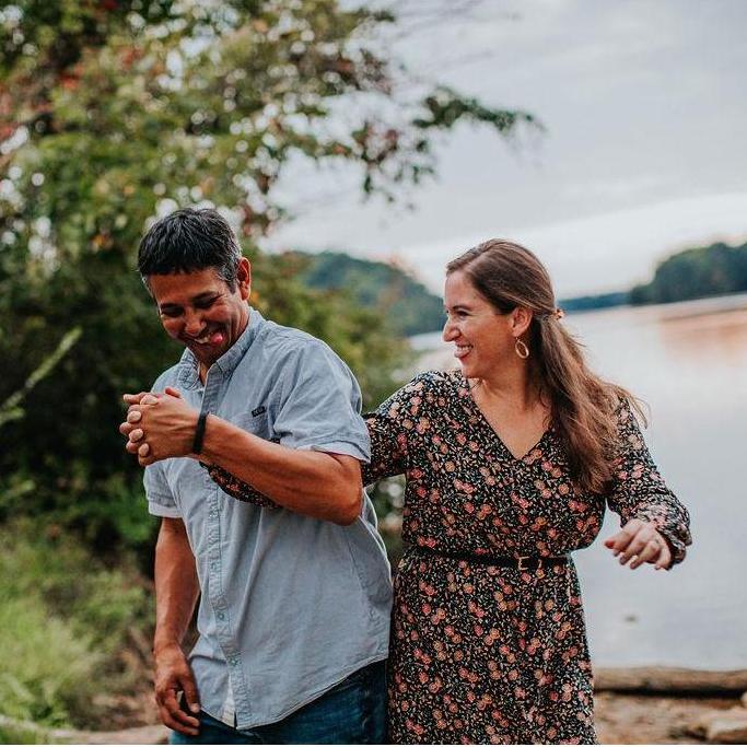 Engagement session picture at the reservoir near our house!