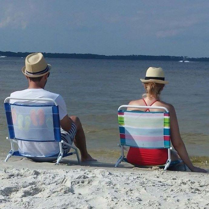 Like an old married couple in their happy place. Pensacola Beach - July 2014