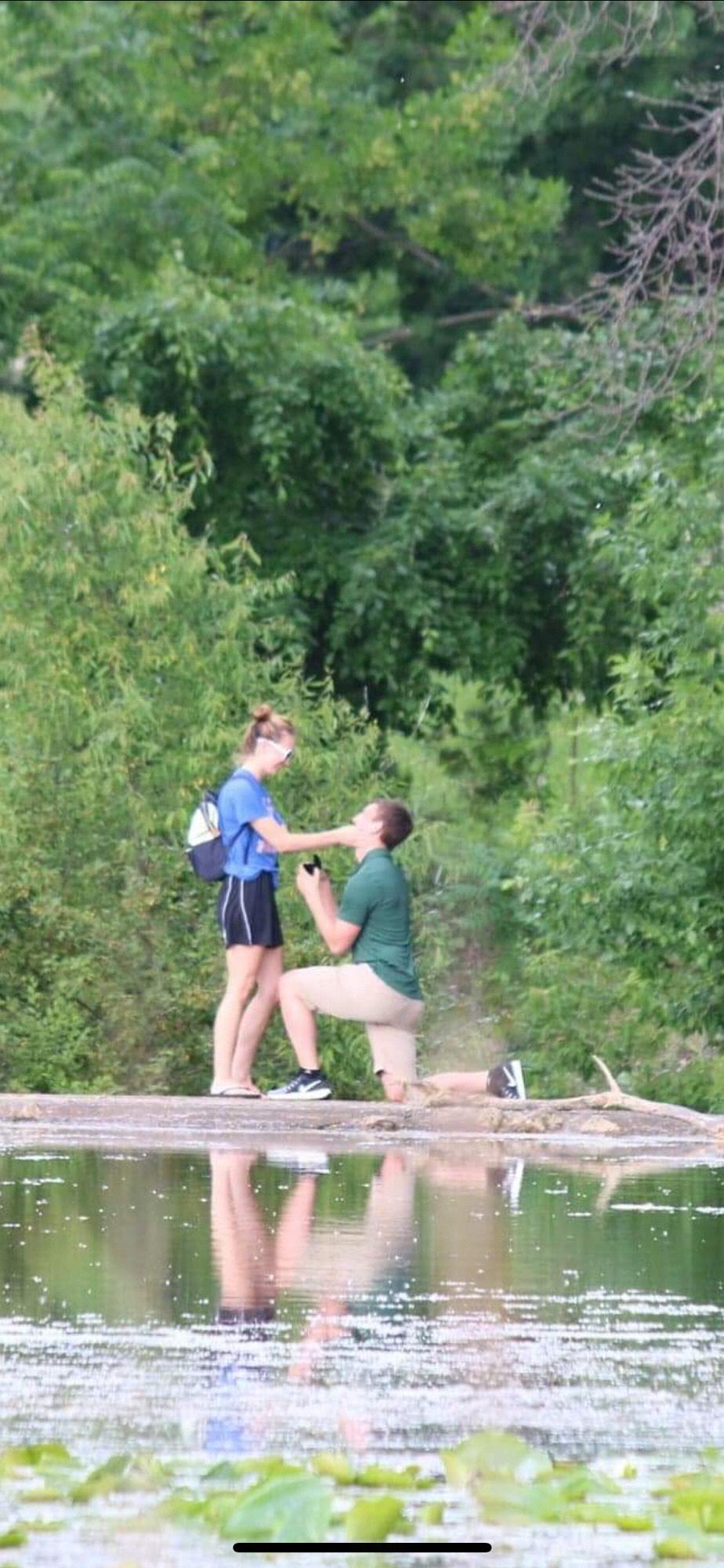 So glad our maid of honor and bestman were willing to hide and capture this moment.