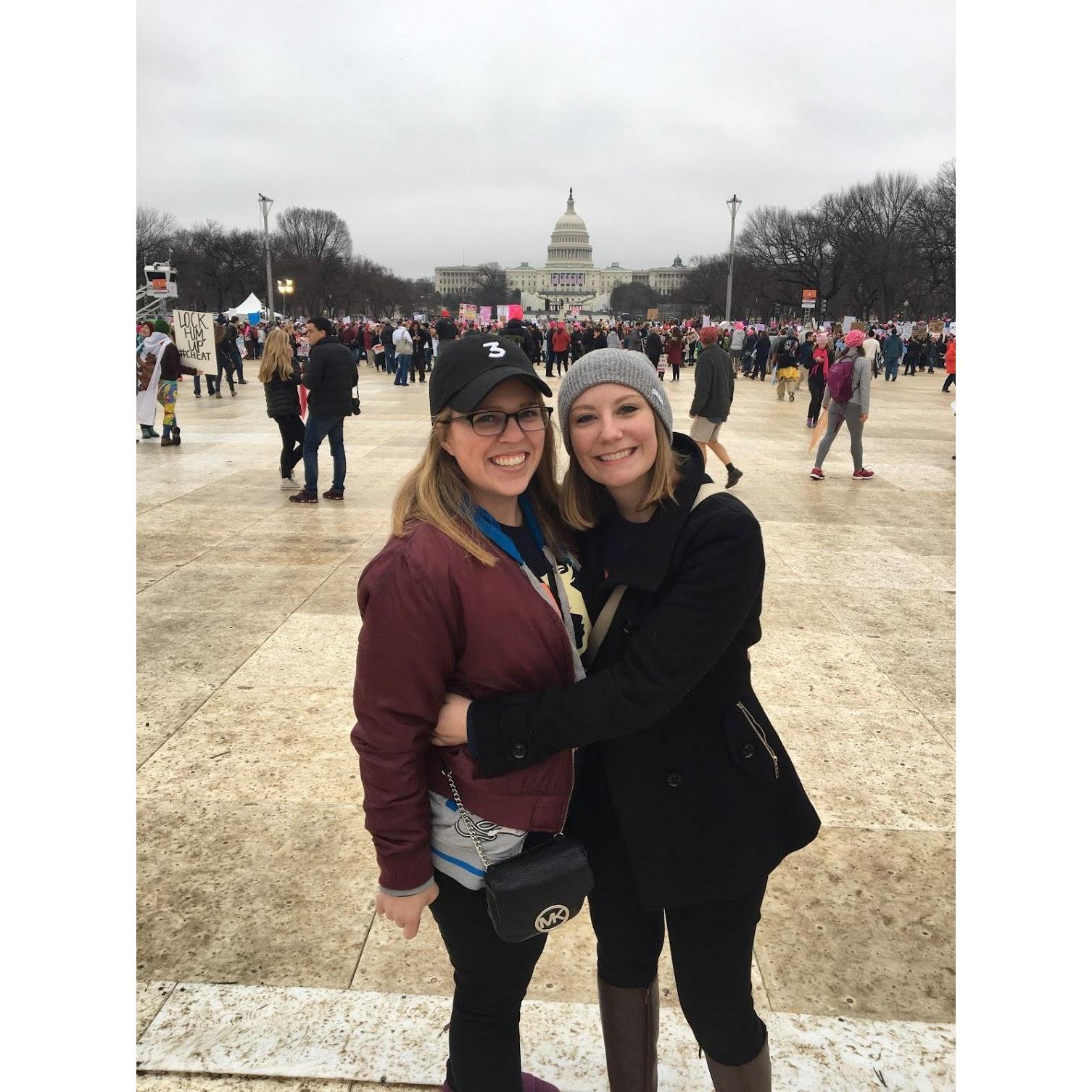 Before the first Women's March in D.C.!