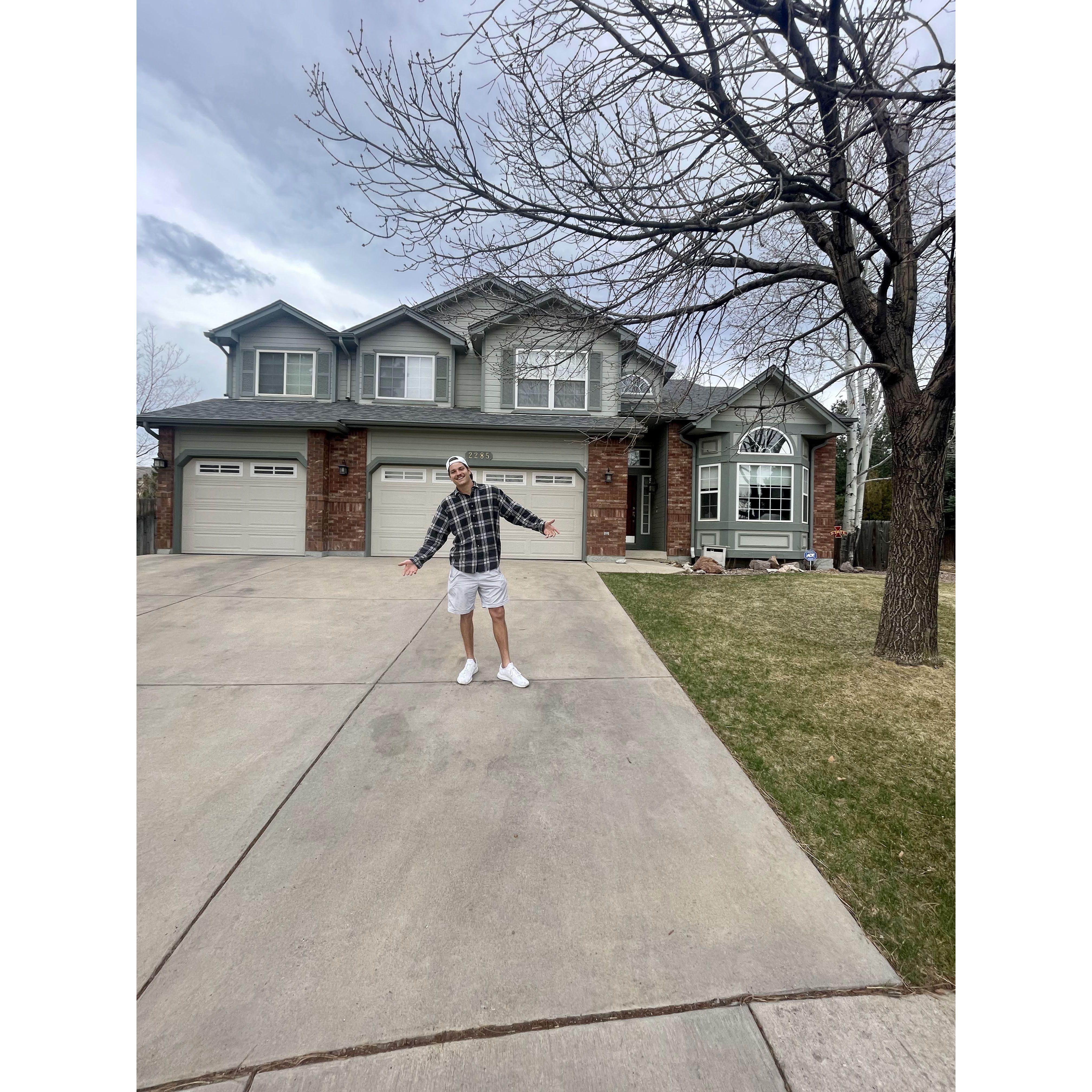 Elliot visiting his childhood home in Colorado Springs