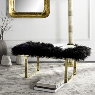 Maia Faux Sheepskin Bench