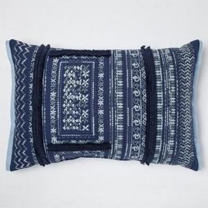 Product description page - Navy Fringe Lumbar Pillow - Threshold™