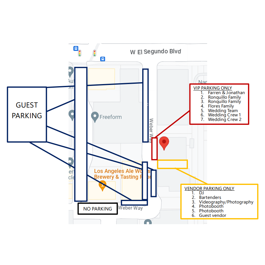 Reception Parking Plan