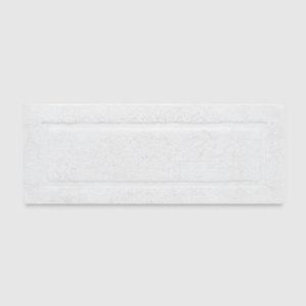 Plush Bath Rug Runner (White)