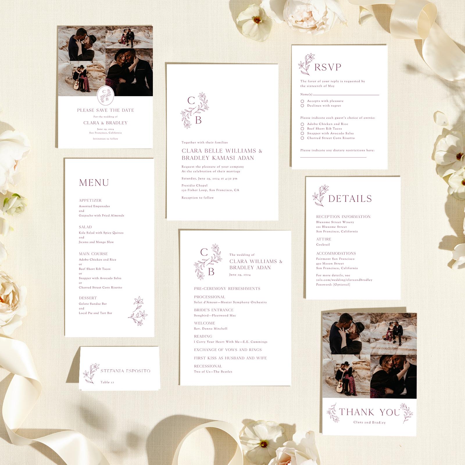 Creston Multiphoto | Dark Charcoal | Zola Save The Dates