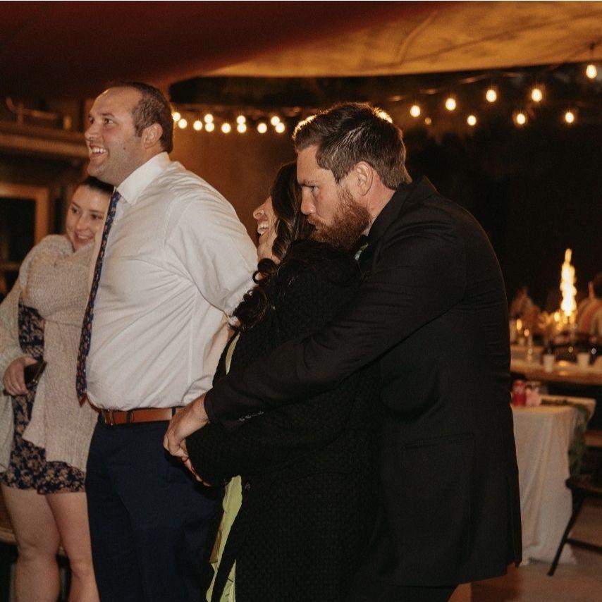 Katie's wedding sharing a beautiful moment