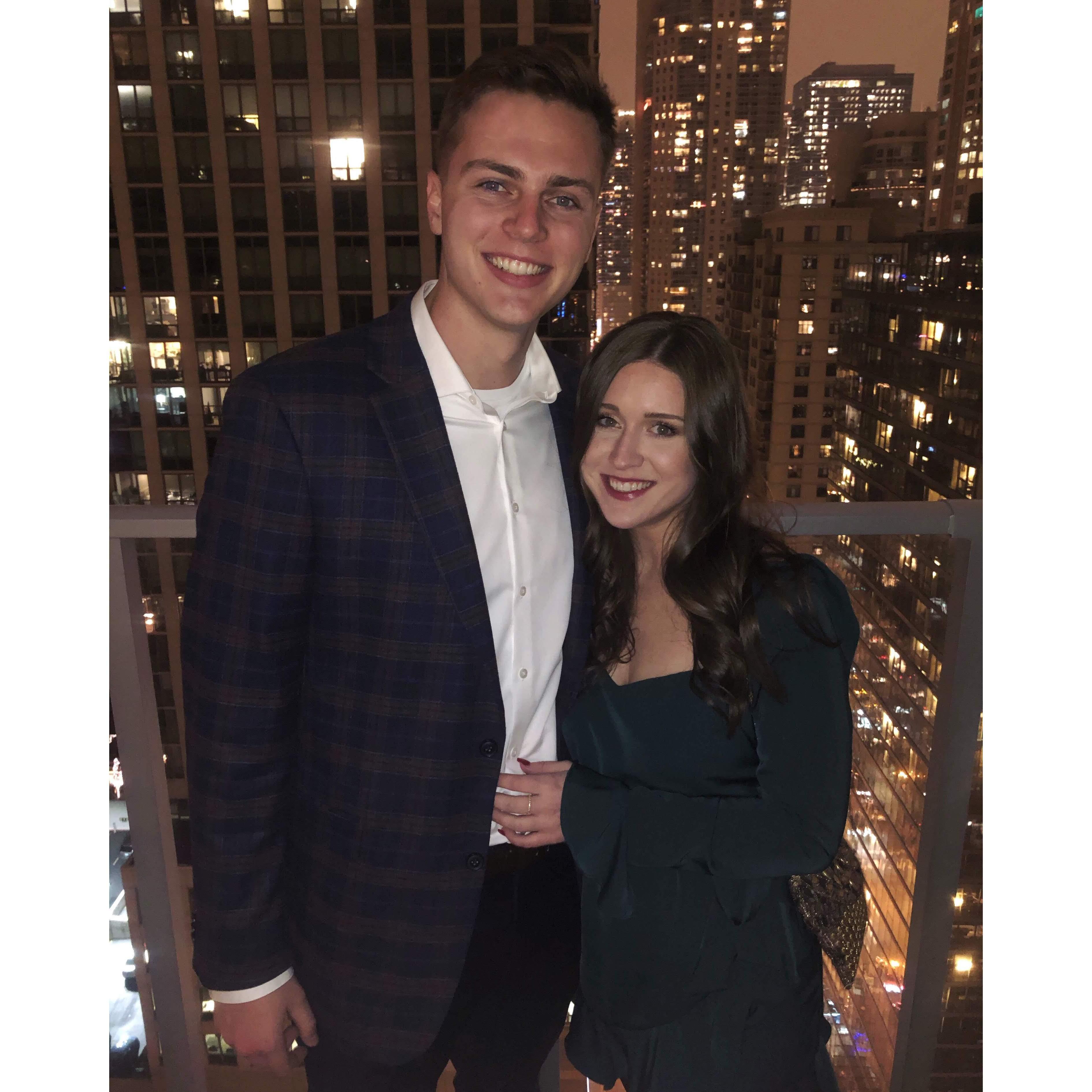 Jude made a great +1 to Meggan's company holiday party in 2019