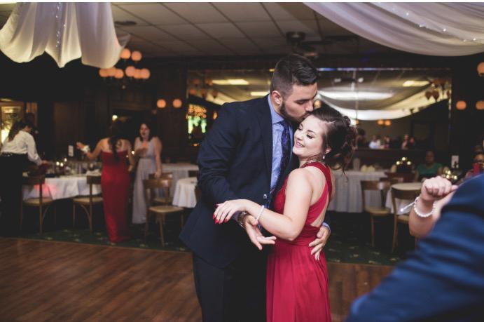 Us dancing to Beast of Burden by The Rolling Stones (our song) at a wedding in 2017.