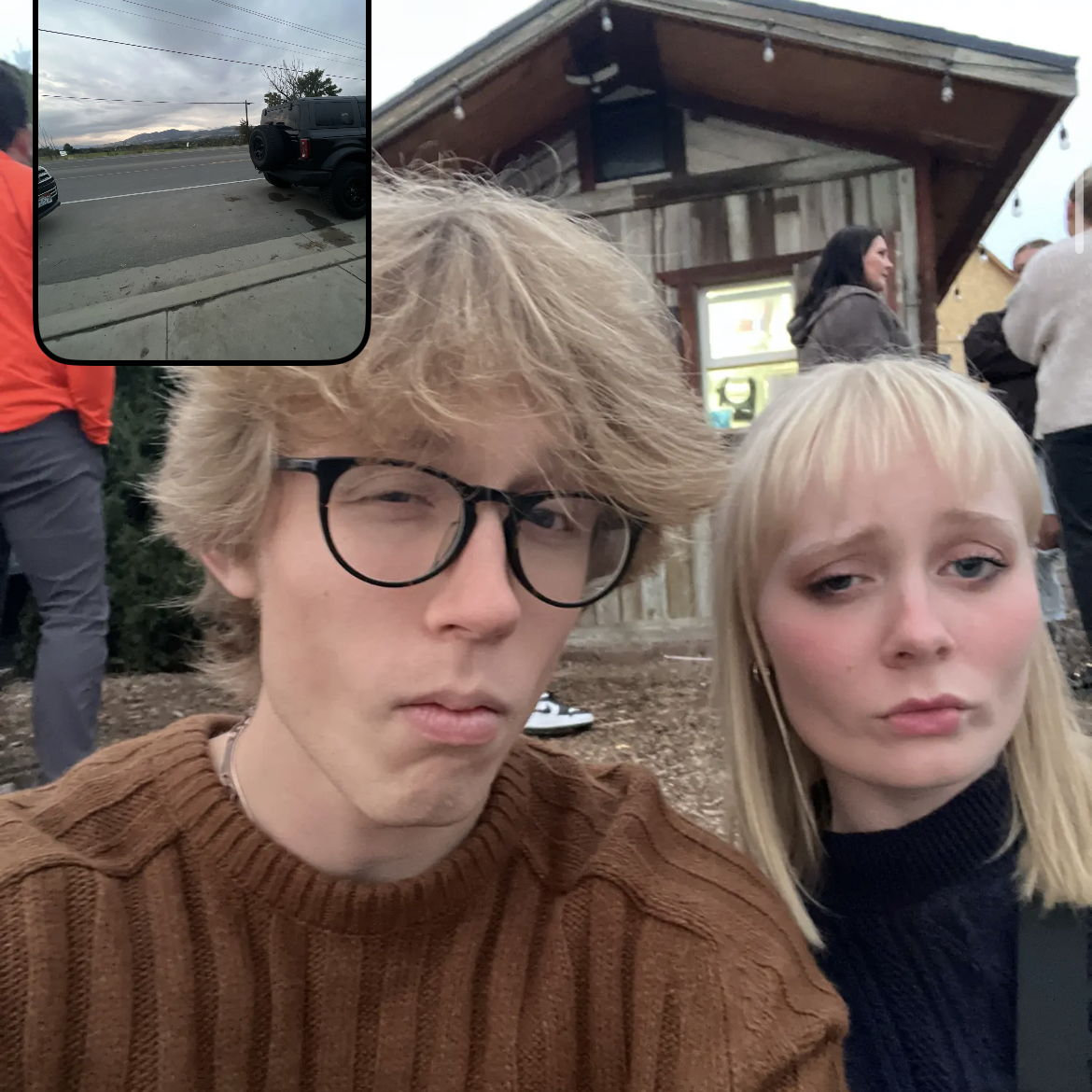 The only photo we have from our first date!
