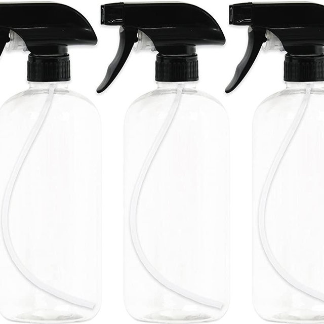 3 Pack - EPAuto Heavy Duty Chemical Resistant Bottles with Sprayer (16 oz), Clear
