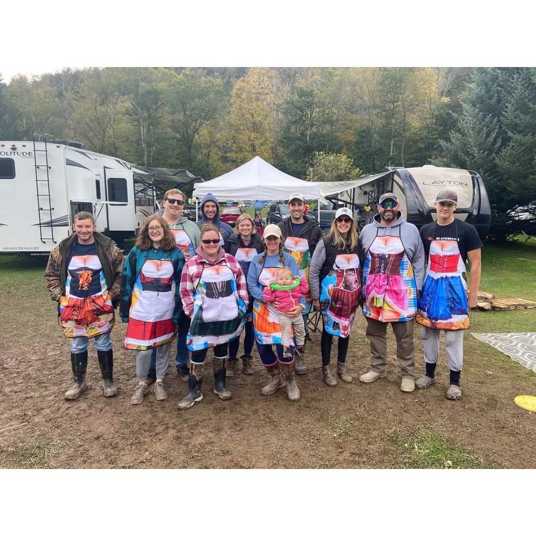 A group photo from Pleasant Valley with family and friends