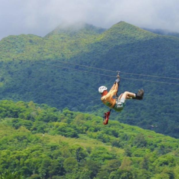 Canopy Tour Zipline Through a Rainforest