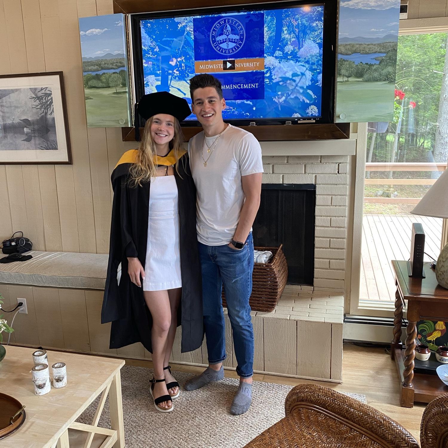 Laura’s graduation from Masters program May 2021