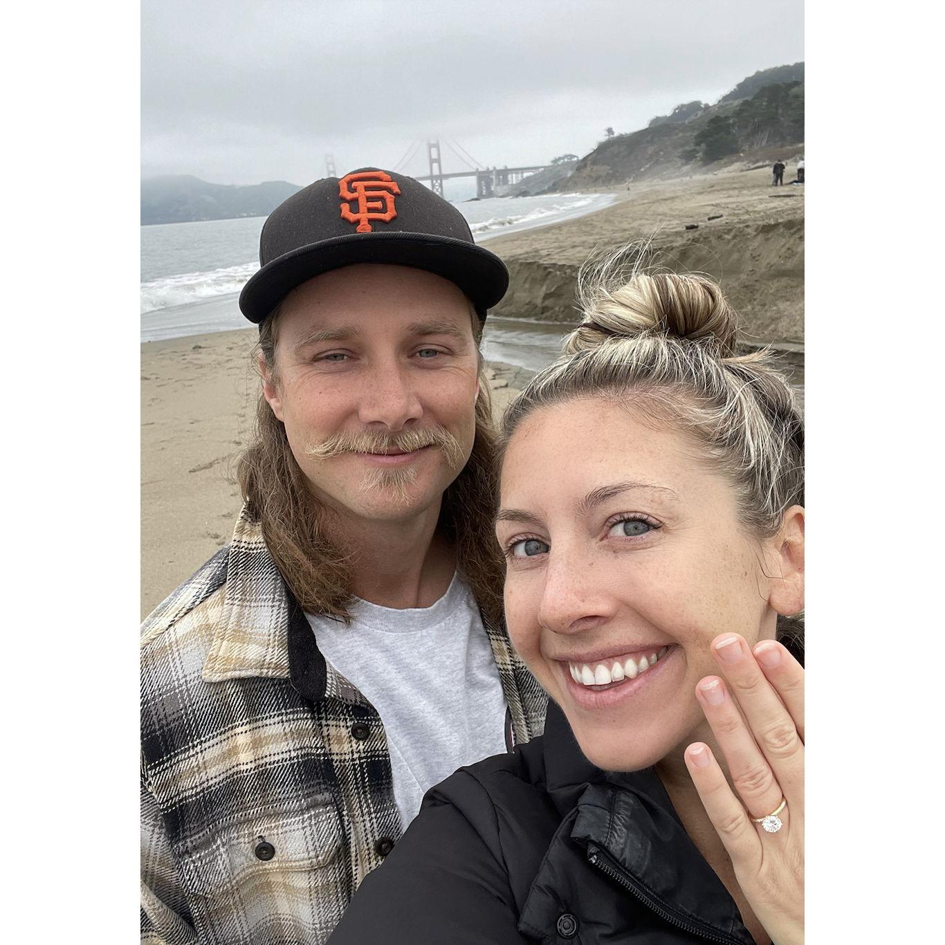 Our proposal at Baker Beach in San Francisco!