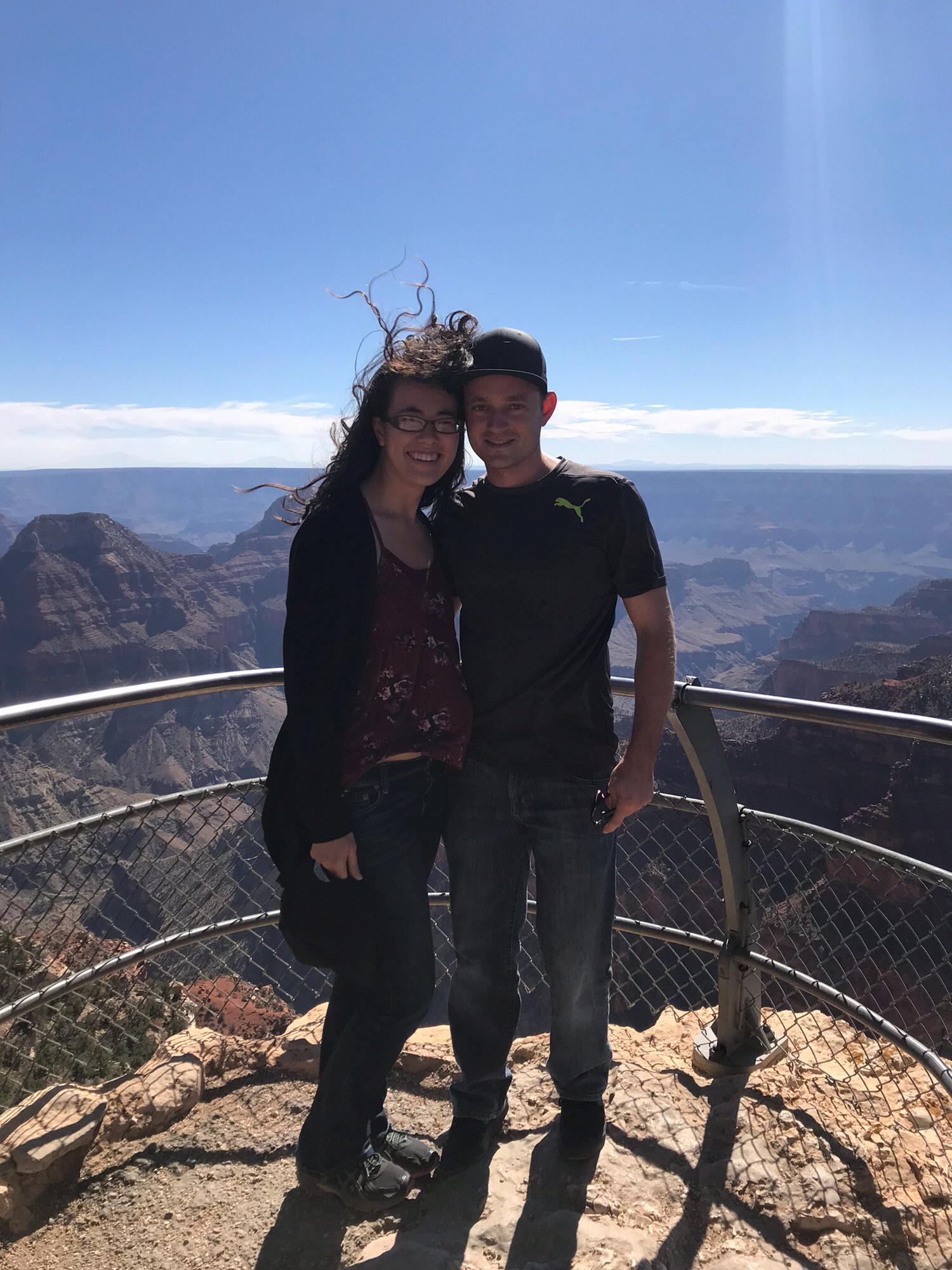 Visiting the Grand Canyon.