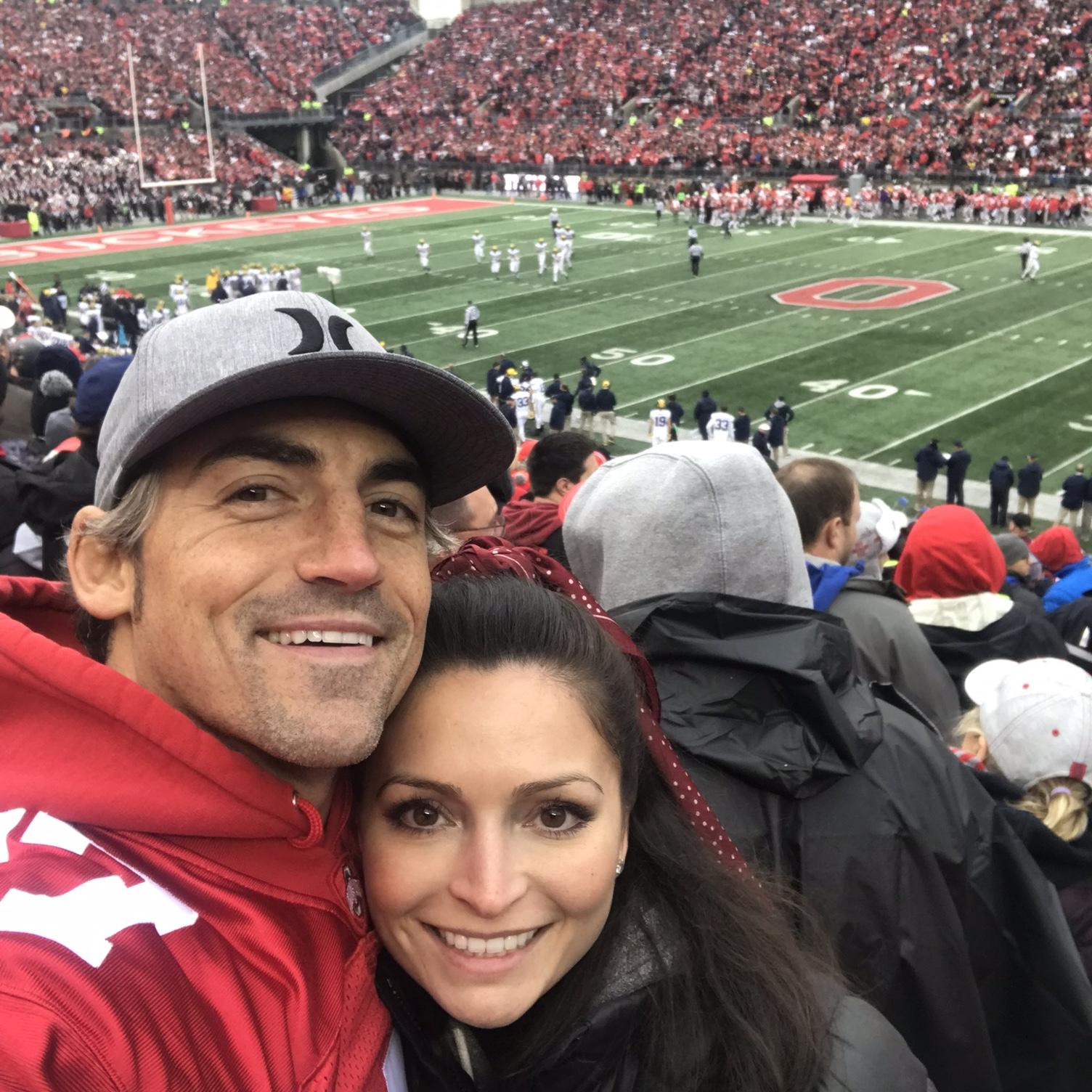 The biggest game of the year, Crystal's alma mater, The Ohio State vs the University of Michigan