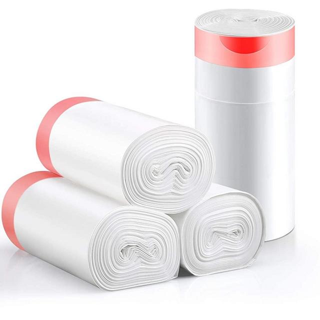 Small Trash Bags, KONE 192 Count 4 Gallon Drawstring Trash Bags Extra Thick Garbage Bags Wastebasket Bin Liners Plastic Trash Bags for Bathroom, Bedroom, Office, Car, Kitchen, Home