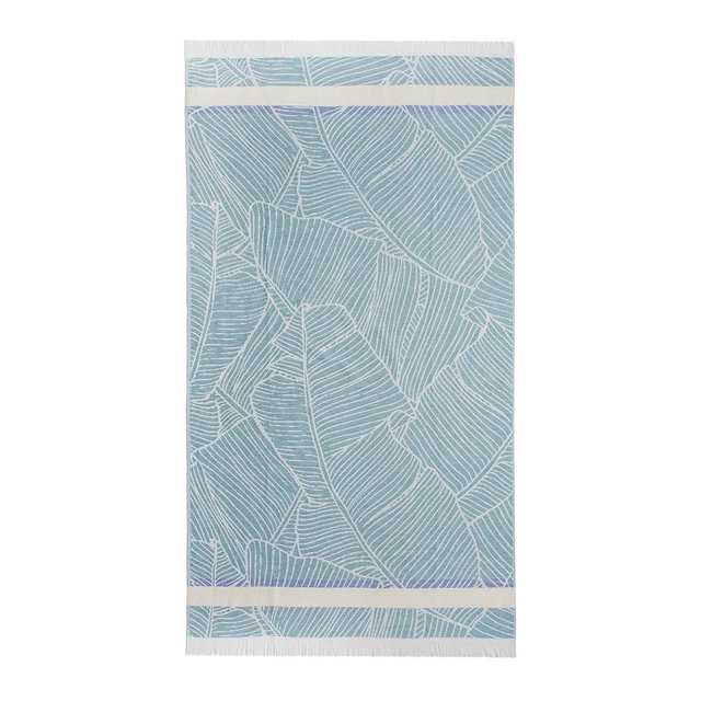 SOFE H&L | LINVIA Foutah Quick Dry Beach Towel Pack of 1 (35” x 70”) Leaves - Green | Lightweight, Premium, Fade Resistant, Durable | Travel Towel, Turkish Beach Towel with Shoulder Strap