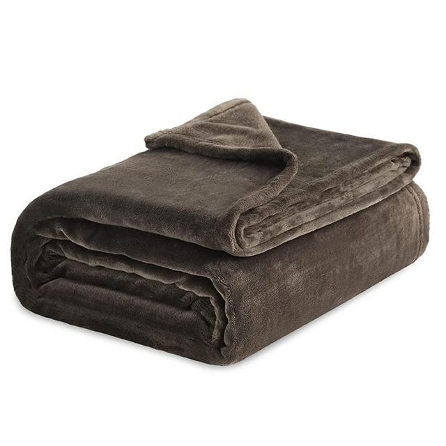 Bedsure Fleece Blanket Queen Blanket Brown - Bed Blanket Soft Lightweight Plush Fuzzy Cozy Luxury Microfiber, 90x90 inches