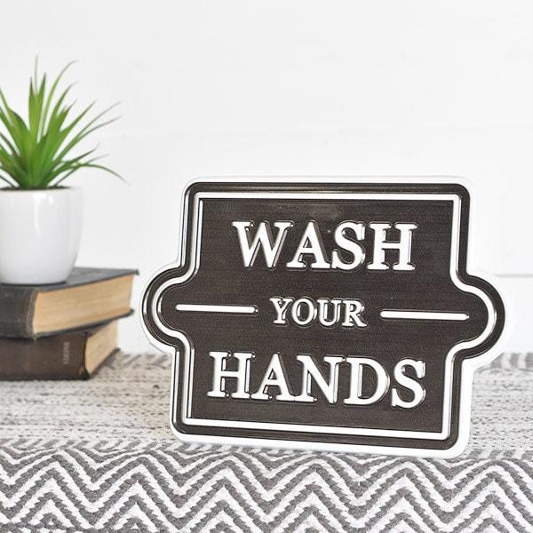 Metal ‘ Wash Your Hands ‘ Sign