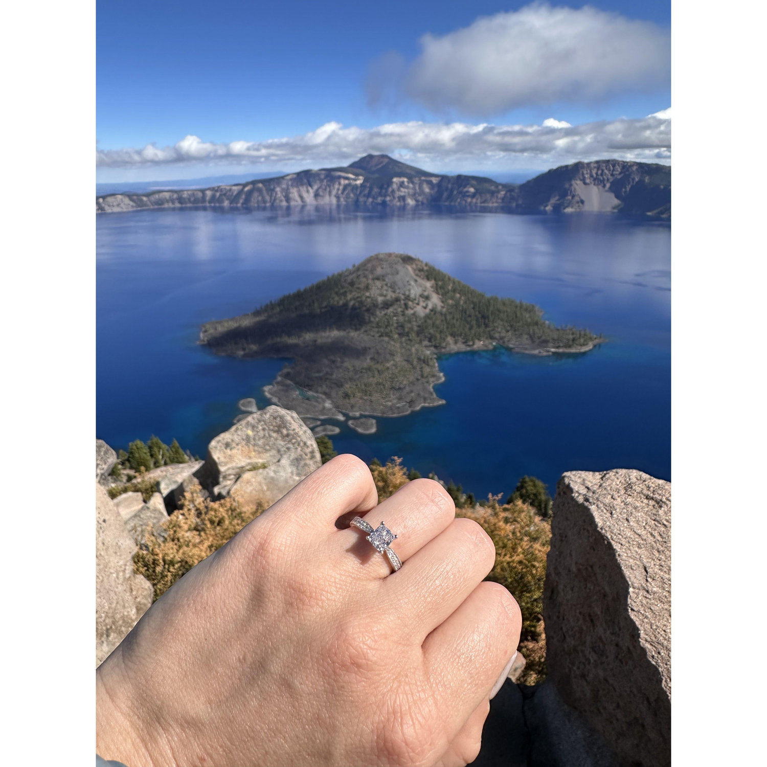 The ring and beautiful Crater Lake