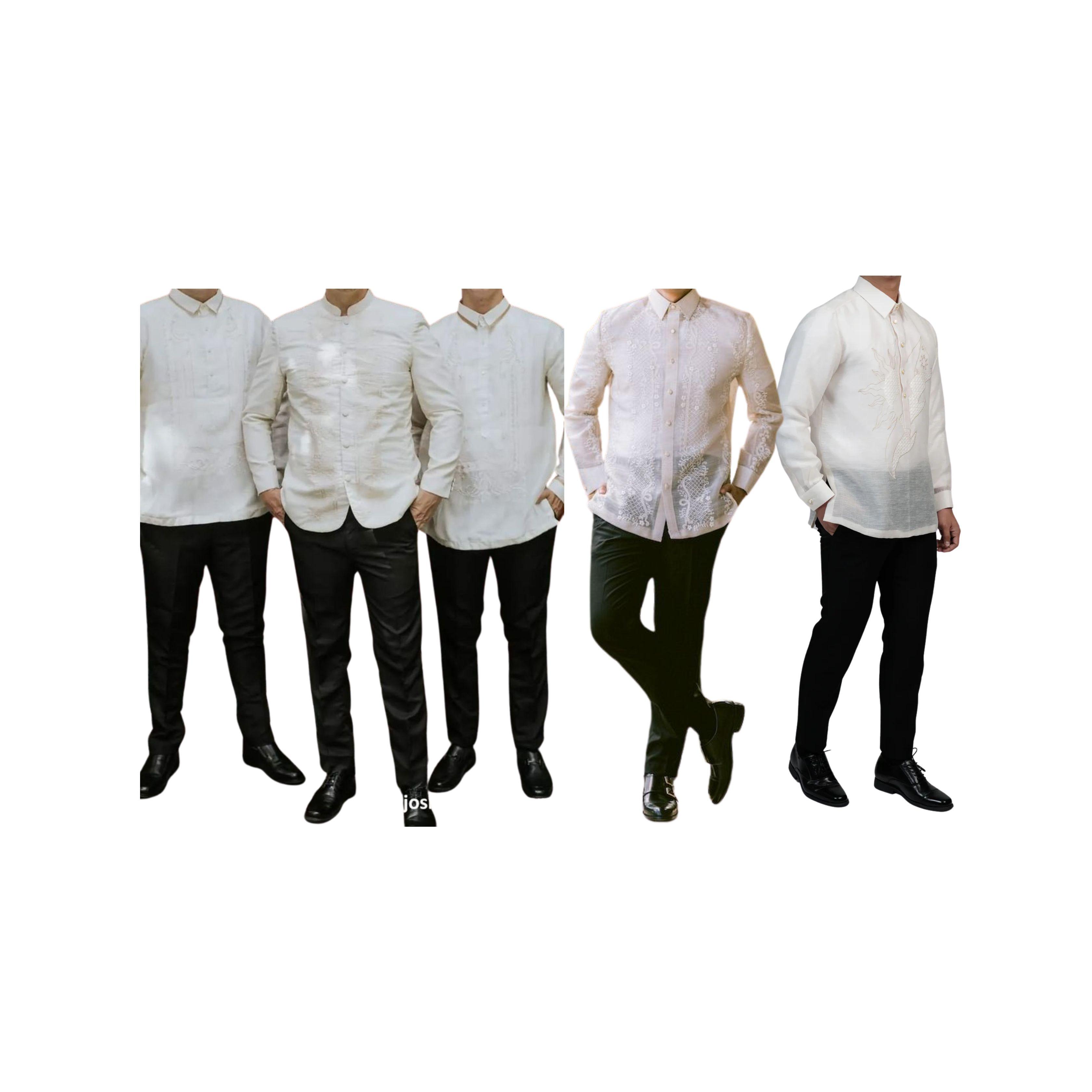 For the gentlemen, in honor of tradition, we request our male guests to wear long sleeve Classic Barong Tagalog with black pants for the full duration of the event.