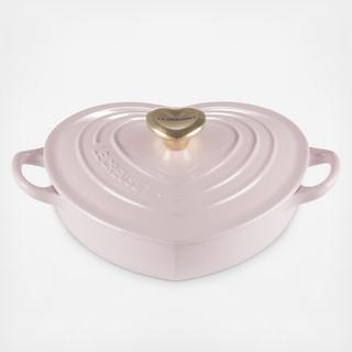 Shallow Heart Cocotte with Heart Knob