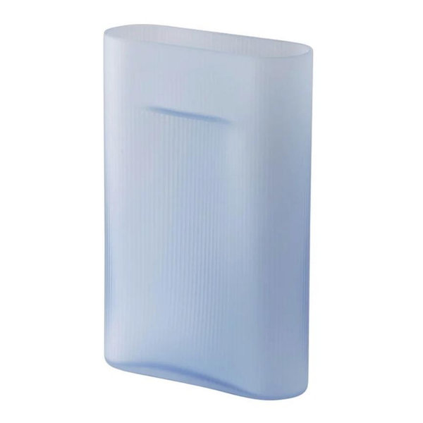 Muuto ridge vase, 35 cm, light blue frosted glass