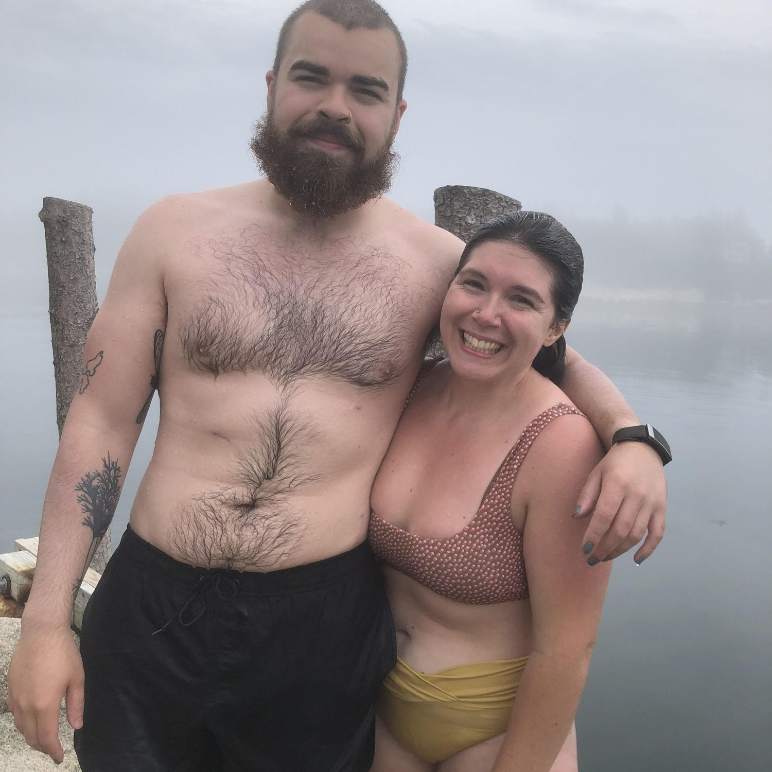 Our first plunge at Hewett's.