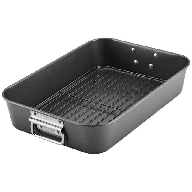Roasting Pan for Ovens – Nonstick Heavy-Duty Roasting Pan with Rack Large 11-inch x 15.5-inch For Delicious Family Meals for Cooking –Roaster Pan for Meats, Turkey, & Vegetables