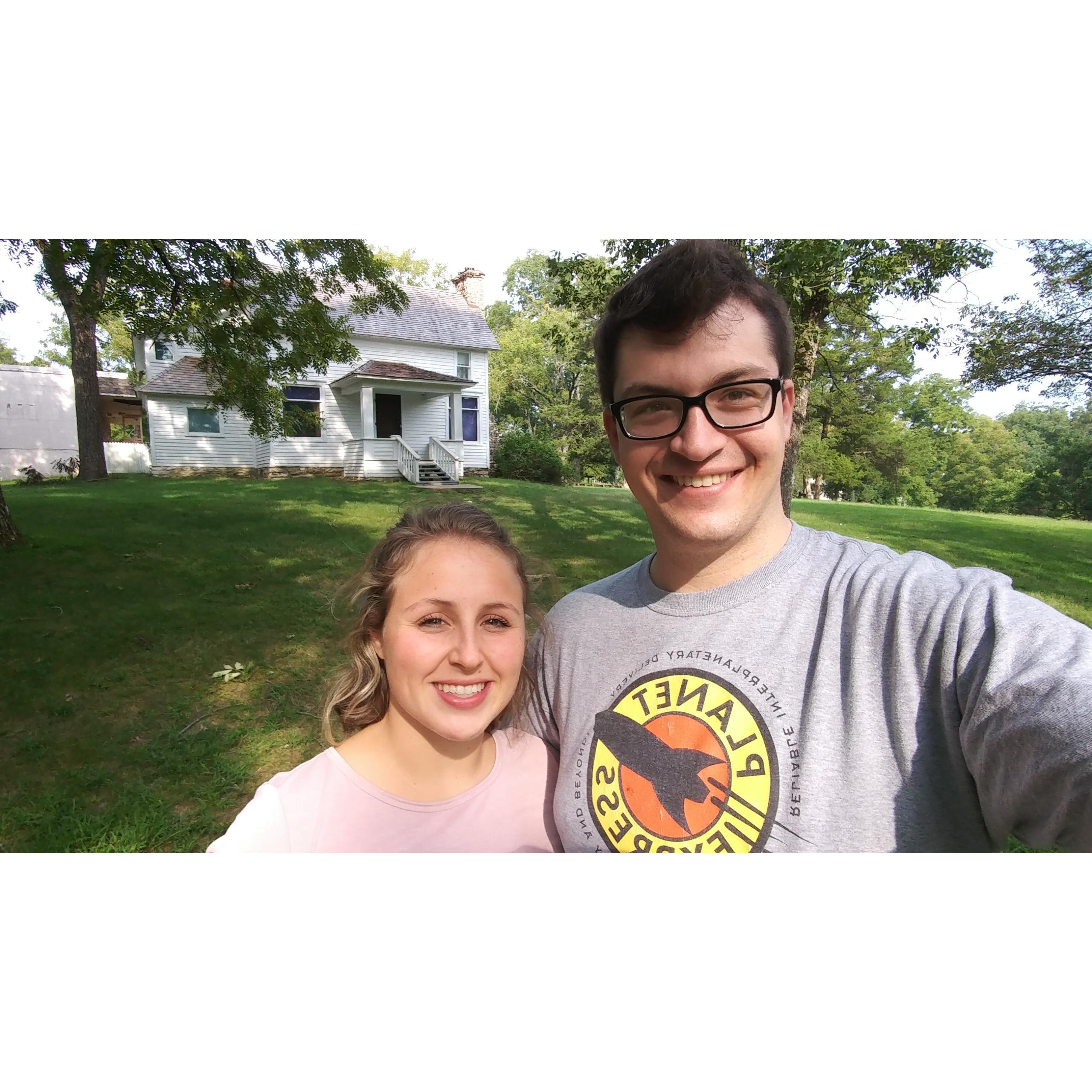 At the Laura Ingalls-Wilder house!