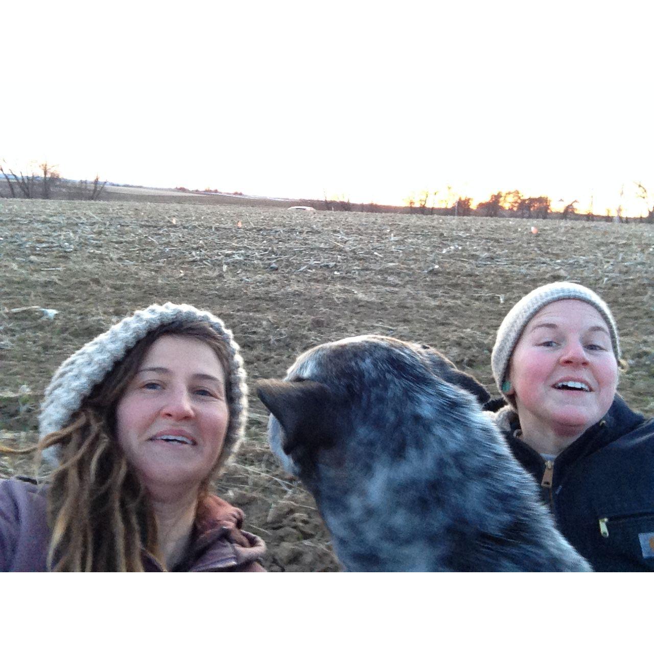 Our first year farming. We took cashdog with and took this pic in front of our 1/2 acre.