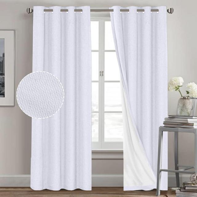 White Blackout Curtain - 52W x 84L