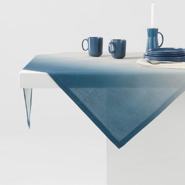Nolina 50" Dip-Dyed Linen Table Throw