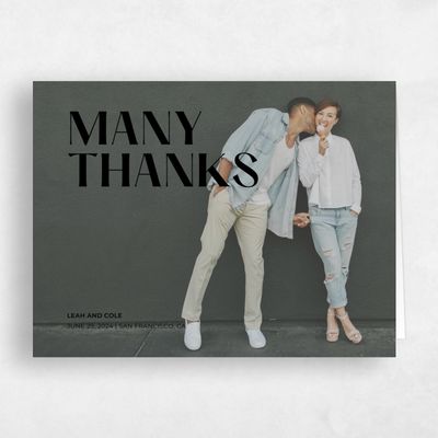 Black Wedding Thank You - Brevard Landscape