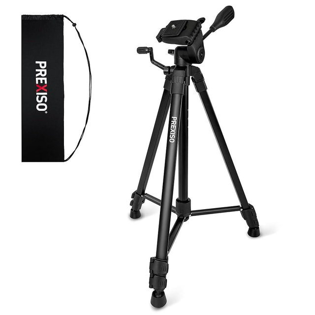 PREXISO Professional Laser Level Tripod - 61 Inch Sturdy Aluminum Tripod for Laser Levels, Lightweight Extendable Tripods Stand with Bag, Anti-Slip Feet, Quick Release Plate with 1/4" Thread