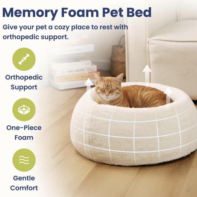 PawsPik Orthopedic Memory Foam Cat Bed