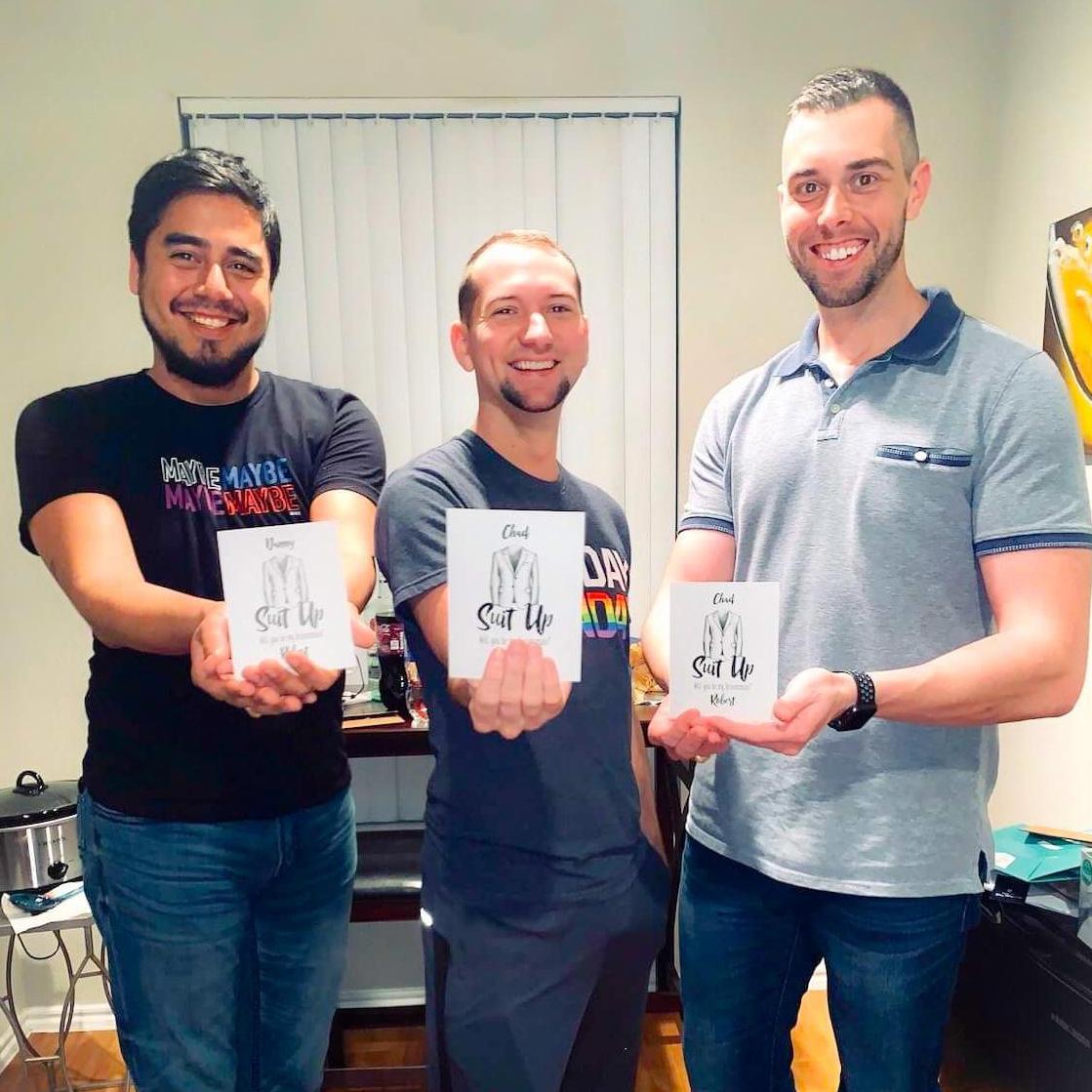 Danny Lopez, Chad Davis, Chad Andrews - Groomsmen