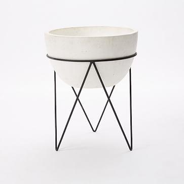 Iris Planter + Chevron Stand, Large