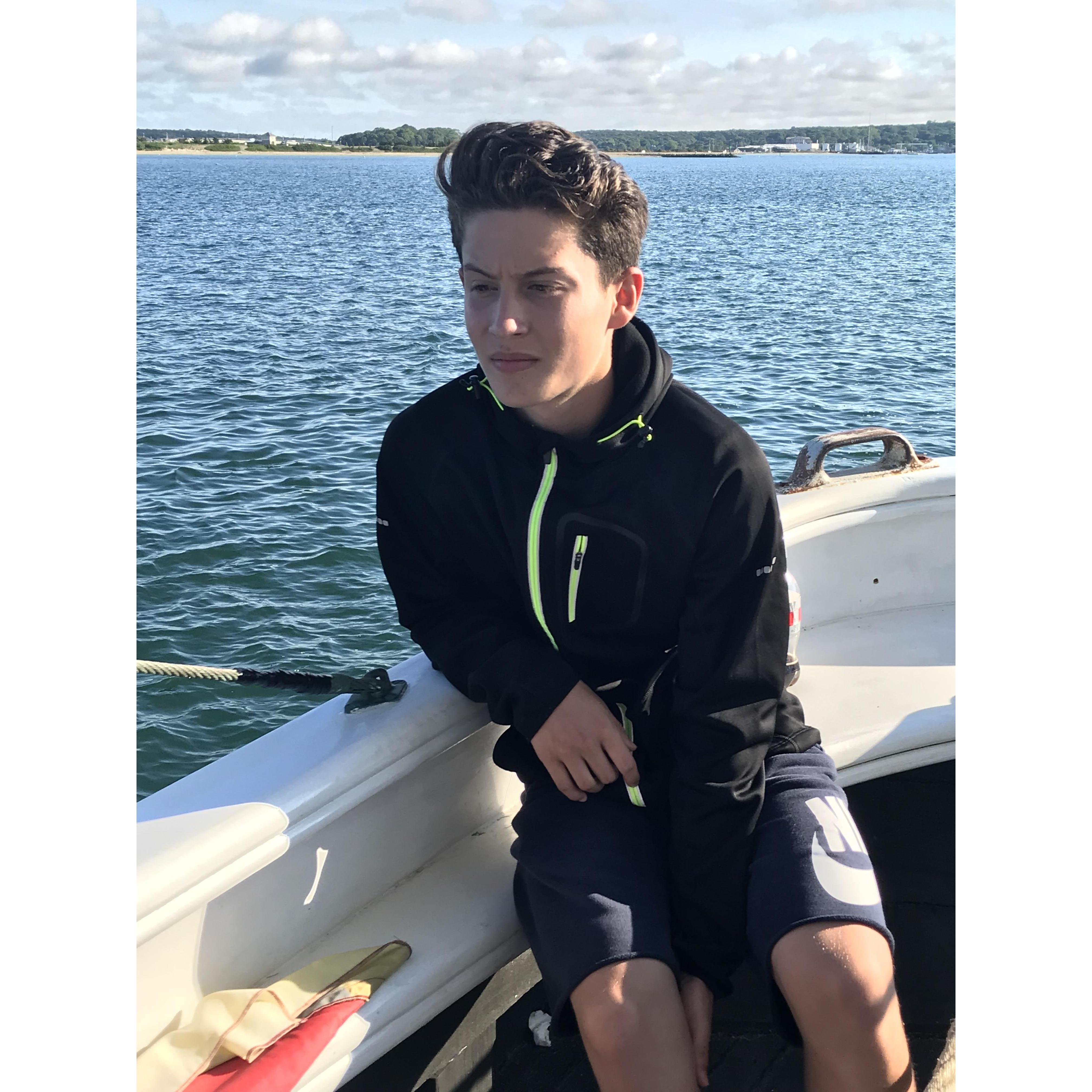 Matteo likes to strike a pose.