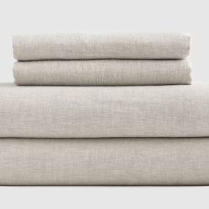 European Linen Sheet Set - Queen - Natural Chambray