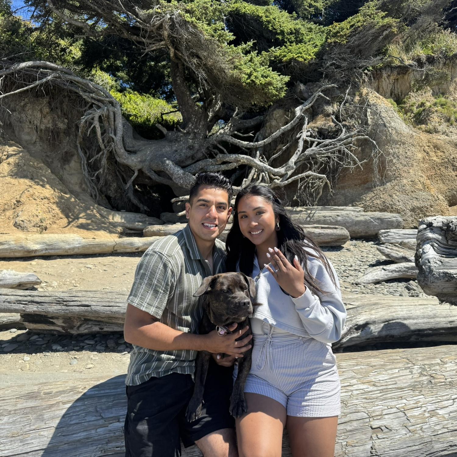 We got engaged on July 27, 2025 at Kalaloch Beach in Forks, Washington, surrounded by the beauty of Olympic National Park.
