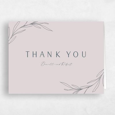 Lavender Mist, Purple Wedding Thank You - Avila Classic