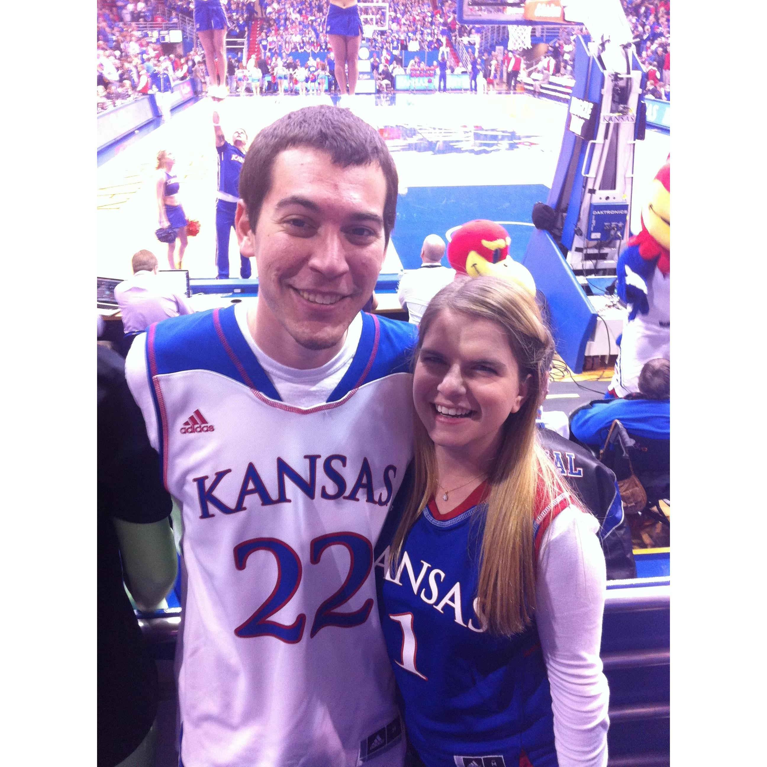 First row in Allen Field House. It's like winning the lottery. Spring 2014.